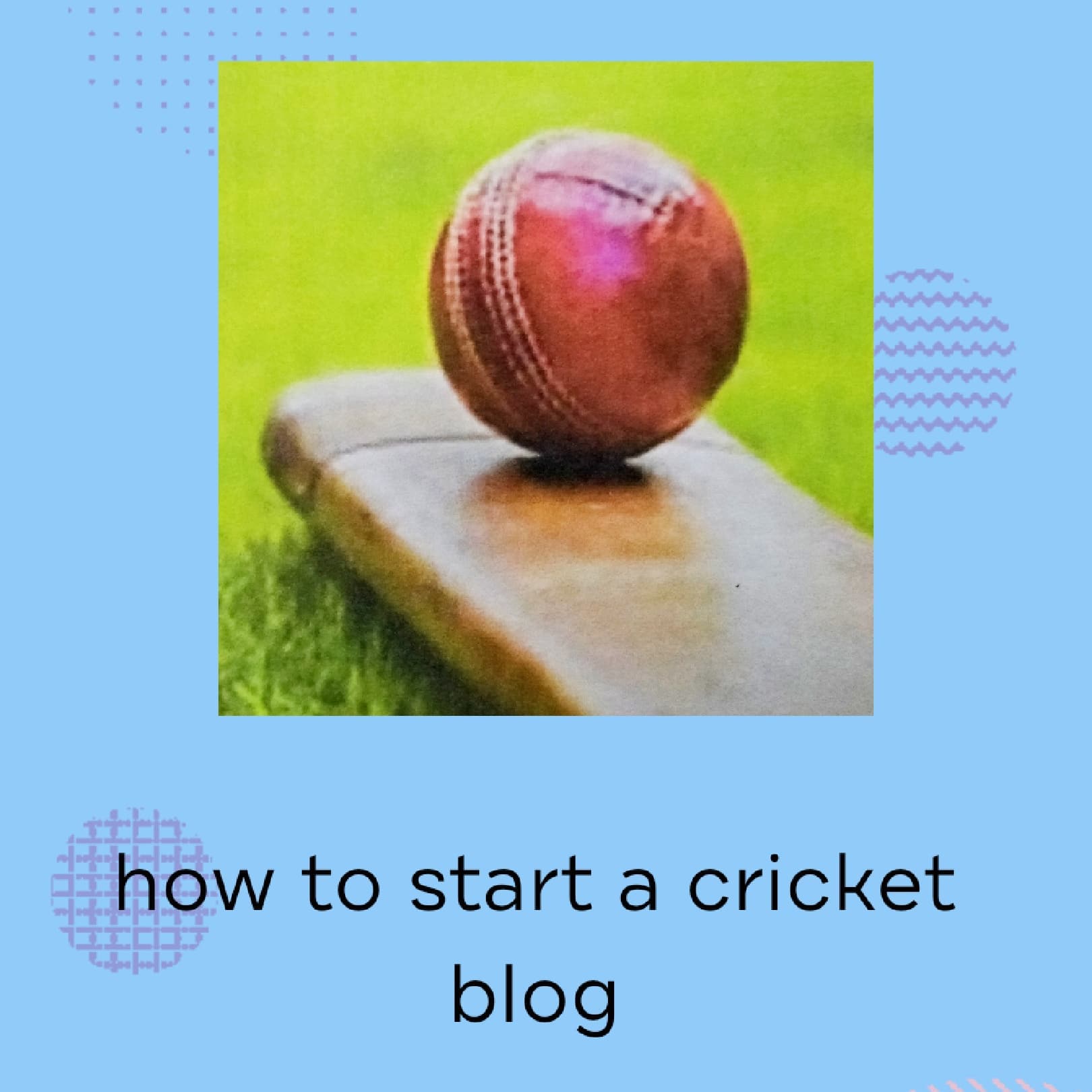 HOW TO START A CRICKET BLOG