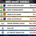 india's cricket schedule