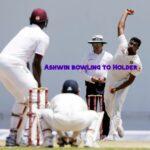 Ashwin bowling to Holder